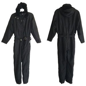 FERA Women’s Insulated One Piece Hooded Snowsuit Black Sz 10